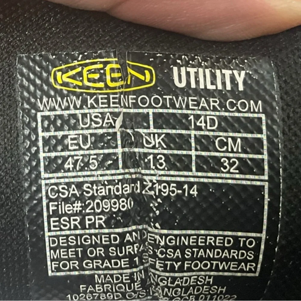 🛠️ KEEN Utility Steel‎ Toe Waterproof Work Boots 👷‍♂️ Size 14D